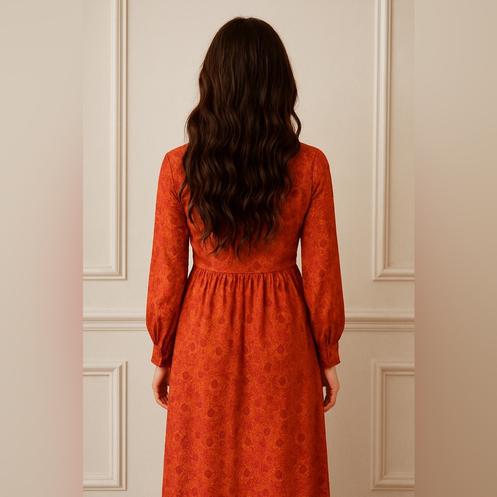 🔥Stunning Farm Rio NWT Size Large Tropical Midi Dress with Sleeves – Vibrant - Picture 2 of 10